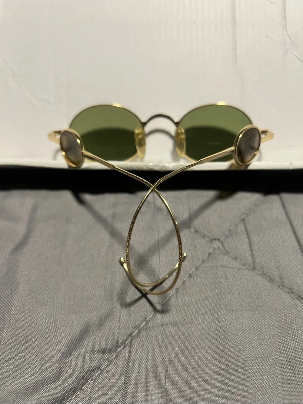 Junior Gaultier Gold Frame Sunglasses with Olive Green Lenses